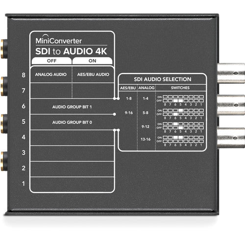 Mini converter, SDI to audio 4K, with 12V power supply