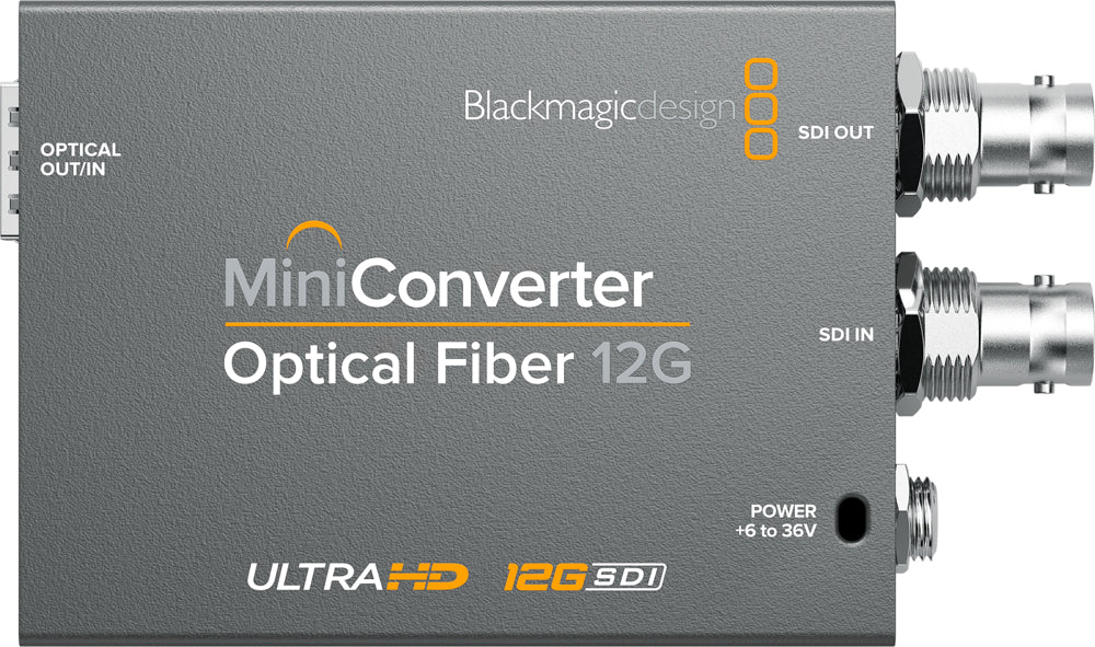 Mini converter optical fiber 12G with 12V power supply