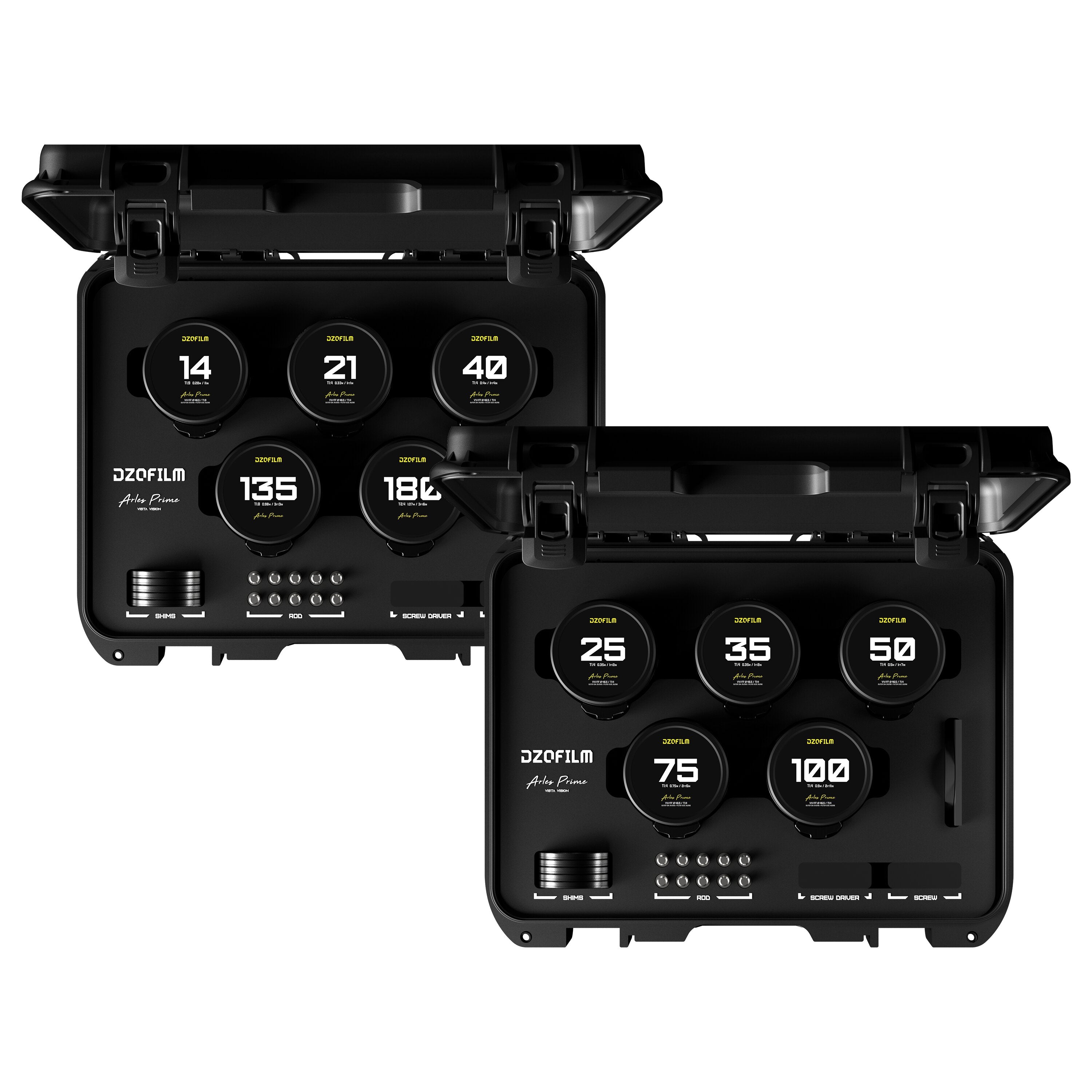 DZO Arles - 14/21/25/35/40/50/75/100/135/180mm - PL Mount 10 Lens Kit Two Cases