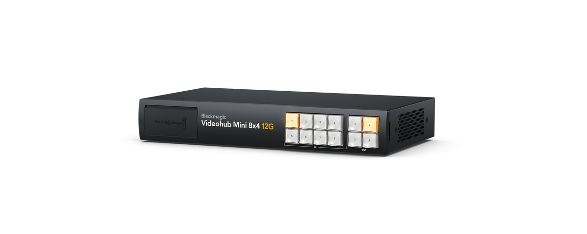 Blackmagic Design Videohub Mini 8x4 12G - angle view