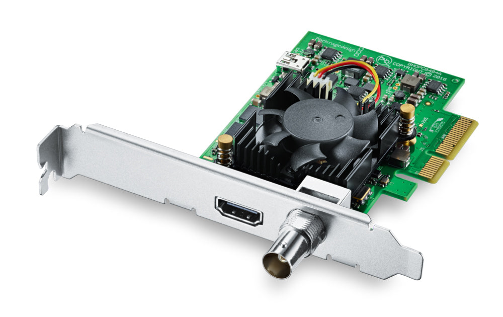 DeckLink Mini 4K monitor card with low profile PCIe playback
