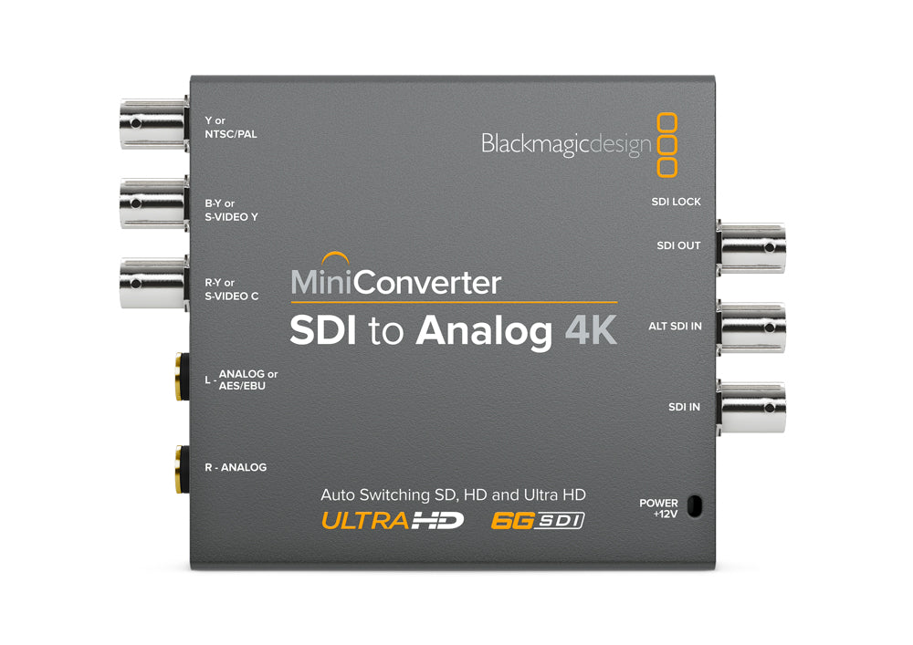 Mini converter, SDI to analog 4K, with 12V power supply